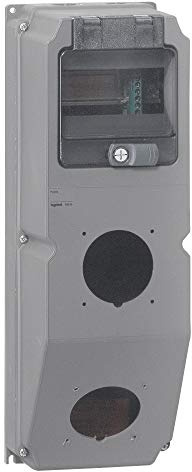 Coffret à composer Hypra pré-percé avec rail 6 modules pour 2 prises 16A ou 32A - 470x160x173mm