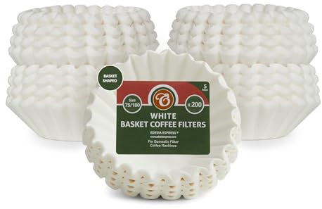 EDESIA ESPRESS - Pack de 1000 filtros de papel para café - Tipo cesta - De 4 a 10 tazas - 75/180 mm