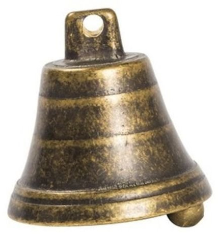 Campana Campanello da appendere in ottone Brunito diam.4,5 cm