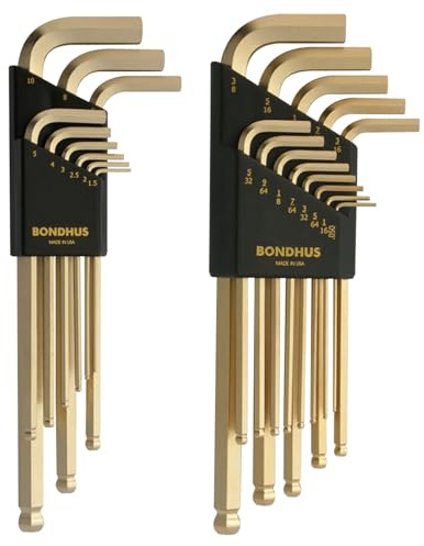Bondhus 20899 Balldriver GoldGuard L-Wrench DblPK,38099 1.5-10mm&37937 .050-3/8
