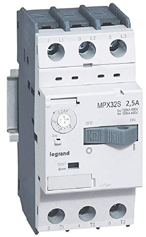 Disjoncteur moteur MPX3 32S - réglage thermique 1,6A à 2,5A - pouvoir de coupure 100kA en 415V