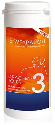 Dr. Weyrauch Nr. 3 Drachentöter | 60 Kapseln | Ergänzungsfuttermittel für Hunde | Kann die Gelenke unterstützen | Zur Unterstützung der Beweglichkeit | Mit Omega-3 & Kräutern