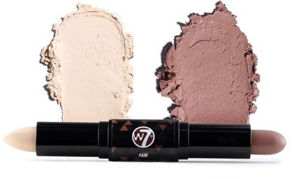 W7 Contour Stick - Double-Ended Creamy Contour & Highlight Makeup - Bronze, Shape & Define Skin - Fair