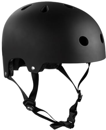 SFR Essentials Helmet | Easy-Fit Dual Sizing Padding Designed for Comfort and Protection | EPS Inner Core W High Impact ABS Outer Shell 11 Ventilation Holes For Roller Skating Skateboard Trick Scooter