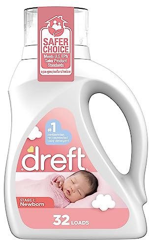Dreft Stage 1: Newborn Baby Liquid Laundry Detergent, 32 loads 46 fl oz