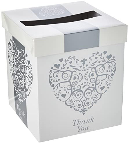 Neviti Vintage Romance Hochzeitsbriefbox, Weiß/Silber