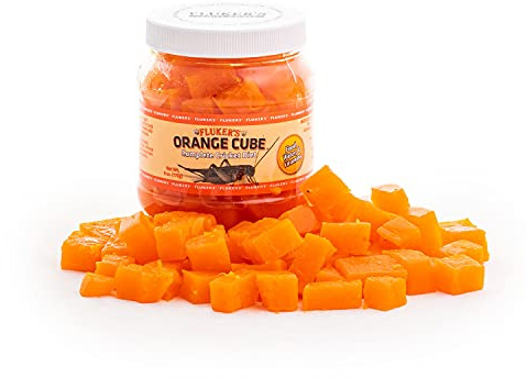 Fluker's Orange Cube Complete Cricket Diet, Gut Load Food for Feeder Insects and Live Crickets, Provides Vitamins, Minerals, and Hydration, 6 oz