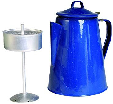 Mil-Tec Emaille M.Percolator Kaffeekanne Blau Einheitsgröße