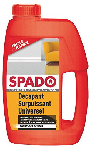 SPADO - Décapant surpuissant sol - Remise à neuf avant protection - Dissout les couches de toutes les protections - Facile & rapide - Pour tous types de sols - Parfumé - 1L - Fabriqué en France