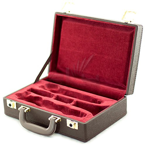 Sky CLHC501 Premium Bb Clarinet Case Brown Imitation Leather Exterior with Red Lining Interior