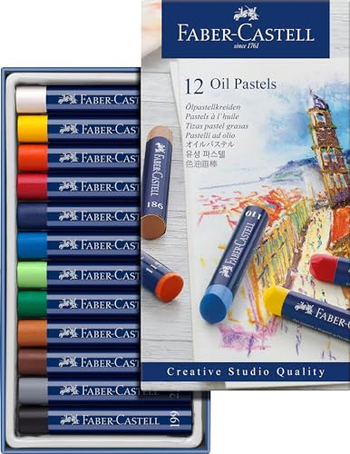 FABER-CASTELL 127012 - Permanente Ölpastellkreide STUDIO QUALITY, 12er Etui
