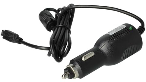 vhbw KFZ-LADEKABEL AUTOLADEKABEL für Navigationsgeräte mit Mini-USB-Anschluss mit Integriertem TMC-Empfänger u.a. für Tomtom One, Tomtom Go