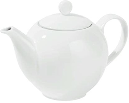 BUTLERS Puro Teekanne 1300 ml aus Qualitätsporzellan - Weiße Porzellankanne mit Henkel - Hochwertiges Teeservice