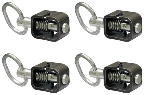 Buyers Products B2598H Weld-On 5/8 Spring Latch Assembly With Plain Tube, Spring Loaded Bolt, 4.68 x 2.53, Heat treated pin, Utility Gate Latch , Black