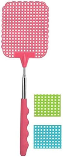 Fackelmann Telescopic Fly Swatter, Plastic, stainless steel, Pink, Blue, Green, Téléscopique