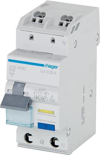 Hager ADS910D FI-LS 1P+N 6kA B-10A 30mA Typ A QC