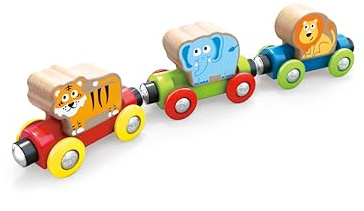 Hape - E3807 - Circuit de Train en Bois - Voyage dans la Jungle