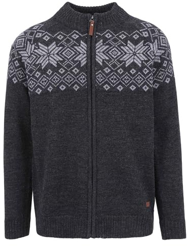 ICEWEAR Dagur Wool Men Sweater | 100% Wool High Collar Norway | Long Sleeve Breathable Knit Design Warm Jumper | Full Zipper