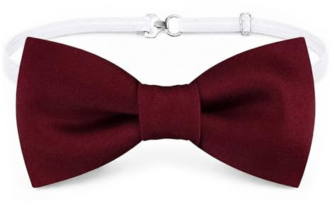 TigerTie les tout-petits enfants N ud papillon pour bébés en bordeaux bordeaux - bande élastique 29 jusqu'à 40 cm - la taille du cou réglable + boîte