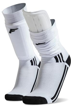 Franklin Sports Youth Soccer Shin Guard Socks - Kids Soccer Socks with Built-In Shin Guards - Youth Small Shin Guards + Socks - Protective Gear for Kids - Black or White - Small