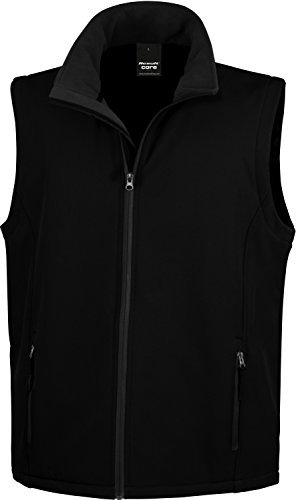 Result Core Herren Bodywarmer Core Printable Softshell Schwarz Black/Black XL