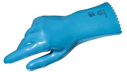 Gant Jersette 300 travaux Long Ue durée Protection produits chimiques Risques Mécaniques Confort Bleu Taille 7