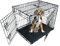 Ellie-Bo Black Standard Large 36-inch Folding 2-Door Dog Cage/Crate with Metal Tray