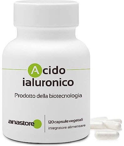 ÁCIDO HIALURÓNICO, producto de biotecnología * 100 mg / 120 cápsulas vegetales * Pureza garantizada al 90% como mínimo * Calidad controlada por certificado de análisis