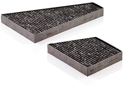 MANN-FILTER CUK 35 000-2 Innenraumfilter/Kabinenluftfilter - Pollenfilter mit Aktivkohle - (2er Set) für Pkw + Transporter