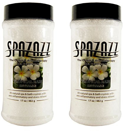 Spazazz Aromatherapy Spa and Bath Crystals Originals (Tropical Rain 17oz (2 Pack))