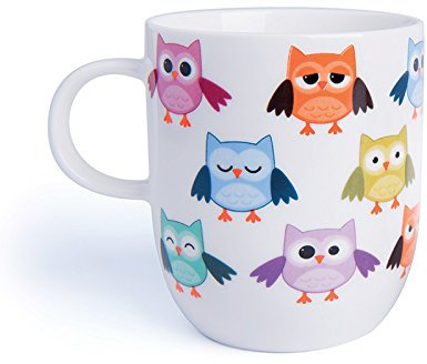 Excelsa - Taza de diseño de Animales, 400 ml, Porcelana, Blanco