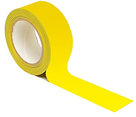 The Products Store - Premium Resistant Yellow Safety Marking Tape, Single Tape Roll. Floor Lane Marking Adhesive Line Tape. Ideal For Social Distancing, Warehouse & Gym Floor (50mm Wide x 33m Long)