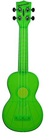 KALA Waterman KA-SWF-GN - Fluorescent Sour Apple Green Soprano Ukulele, with Tote Bag