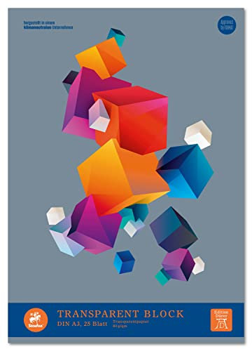 Staufen Edition Dürer Transparentblock - DIN A3, 25 Blatt, 80g/m² Transparentpapier, 1 Stück