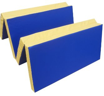 Niro Aparato Deporte Gimnasia Colchoneta Alfombra del Piso Soft Plegable - Azul/Amarillo, 200 x 100 x 8 cm, 200 x 100 x 8 cm