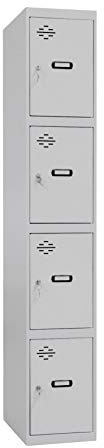 casier Simon Rack Métal Gris clair 4 compartiments (180 x 30 x 50 cm)