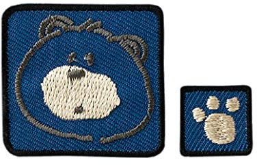 Mono-Quick GmbH Applikationen - Kids and Hits - aufbügelbar Bär und Tatze ca. 1,5x1,5 cm blau