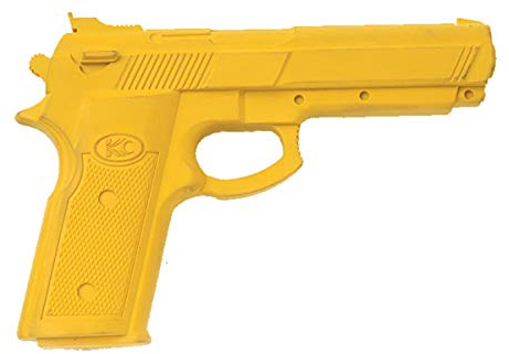 Cimac Rubber Training Gun - Yellow Fake Weapon for All Self-Defence Training, Made of Durable Hard Rubber, Helps You Practice Real-Life Situations