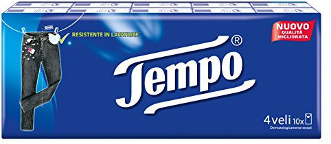 Tempo Fazzoletti Classici, Confezione da 10