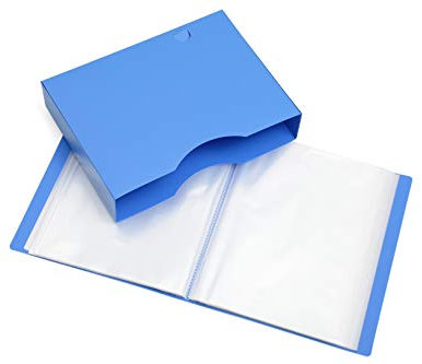 Arpan – Porte-documents avec 150 pochettes, 300 pages, bleu, format A4