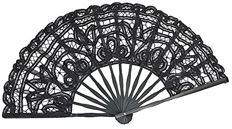 VON LILIENFELD® Éventail Dentelle Femme Accessoire Carmen en 12 Couleurs