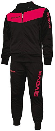 Givova Herren Visa Trainingsanzug, Mehrfarbig (schwarz/fuxia), L