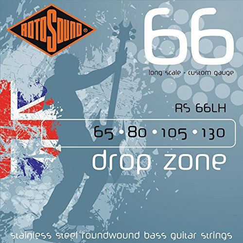 RS66LH Rotosound Swing Bass 66 string set electric bass stainless steel 65-130 Drop Zone