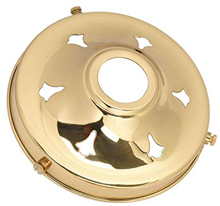 ElekTek Glass Lamp Shade Gallery Fitting for B22 Shade Ring Bulb Holders 4.25 Inch - Brass