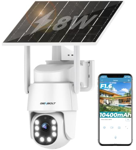 GENBOLT 2K AOV WiFi Övervakningskamera Utomhus Trådlös, 24/7 Inspelning