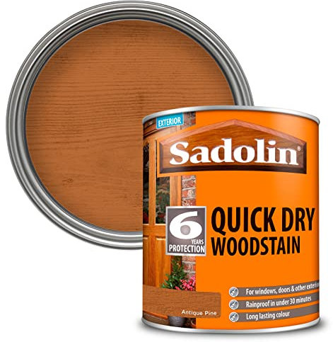 Sadolin Quick Drying Woodstain 1 litre Std Colour - Antique Pine