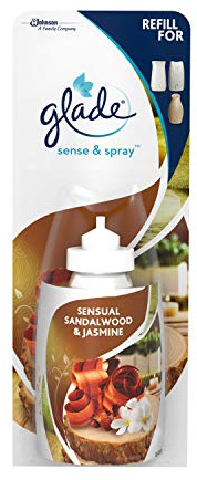 Glade Sense & Spray Air Freshener Refill, Motion Activated Automatic Odour Eliminator for Home, Sandalwood & Jasmine, 18ml