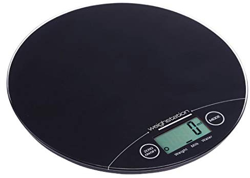 Vogue Digital Black Round Scale (Not Gov Stamped) 5Kg /11lbs Grad. 1g/0.1oz
