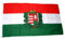 Flaggenking Ungarn mit Wappen Flagge/Fahne - wetterfest, weiß, 150 x 90 x 1 cm, 16899