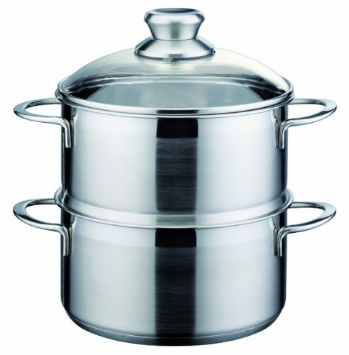 GSW Vaporera de Acero Inoxidable con Inserto de 20 cm, Plateado, 3.5 litres